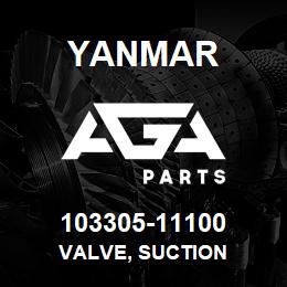 103305-11100 Yanmar VALVE, SUCTION | AGA Parts