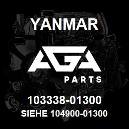 103338-01300 Yanmar Siehe 104900-01300 | AGA Parts
