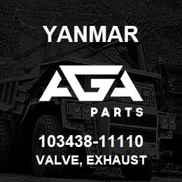 103438-11110 Yanmar VALVE, EXHAUST | AGA Parts