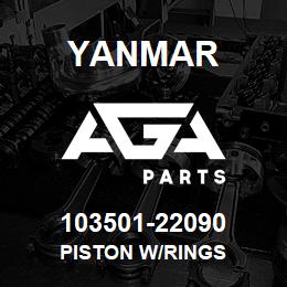 103501-22090 Yanmar PISTON W/RINGS | AGA Parts