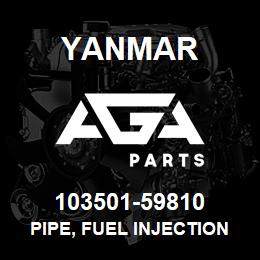 103501-59810 Yanmar PIPE, FUEL INJECTION | AGA Parts