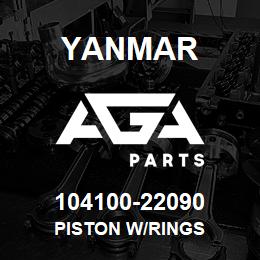104100-22090 Yanmar piston w/rings | AGA Parts