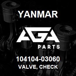 104104-03060 Yanmar valve, check | AGA Parts