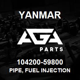 104200-59800 Yanmar pipe, fuel injection | AGA Parts