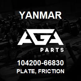 104200-66830 Yanmar plate, friction | AGA Parts