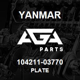 104211-03770 Yanmar PLATE | AGA Parts
