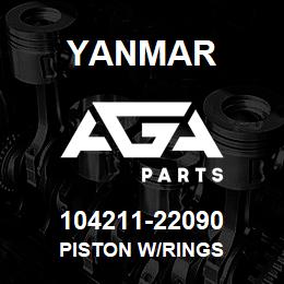 104211-22090 Yanmar piston w/rings | AGA Parts