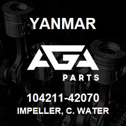 104211-42070 Yanmar IMPELLER, C. WATER | AGA Parts