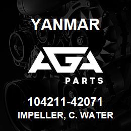 104211-42071 Yanmar IMPELLER, C. WATER | AGA Parts