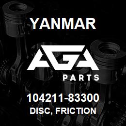 104211-83300 Yanmar disc, friction | AGA Parts