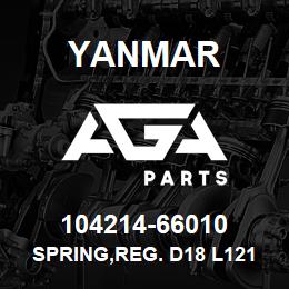 104214-66010 Yanmar spring,reg. D18 L121 | AGA Parts