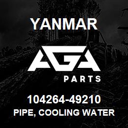 104264-49210 Yanmar PIPE, COOLING WATER | AGA Parts