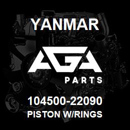 104500-22090 Yanmar piston w/rings | AGA Parts
