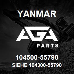 104500-55790 Yanmar siehe 104300-55790 | AGA Parts