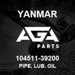 104511-39200 Yanmar pipe, lub. oil | AGA Parts