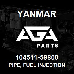 104511-59800 Yanmar pipe, fuel injection | AGA Parts