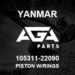 105311-22090 Yanmar PISTON W/RINGS | AGA Parts