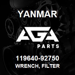 119640-92750 Yanmar WRENCH, FILTER | AGA Parts