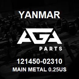 121450-02310 Yanmar MAIN METAL 0.25US | AGA Parts
