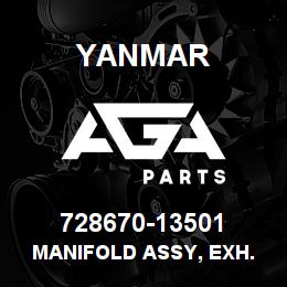 728670-13501 Yanmar MANIFOLD ASSY, EXH. n.m.l. | AGA Parts
