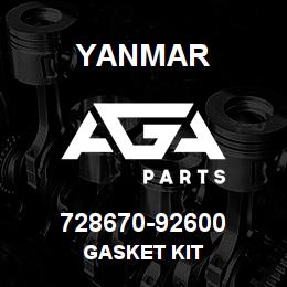 728670-92600 Yanmar gasket kit | AGA Parts