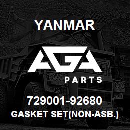 729001-92680 Yanmar GASKET SET(NON-ASB.) | AGA Parts