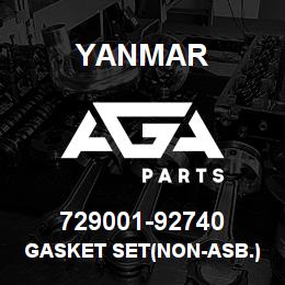 729001-92740 Yanmar GASKET SET(NON-ASB.) | AGA Parts