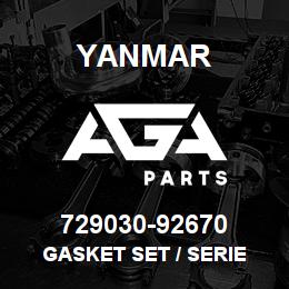 729030-92670 Yanmar GASKET SET / SERIE | AGA Parts