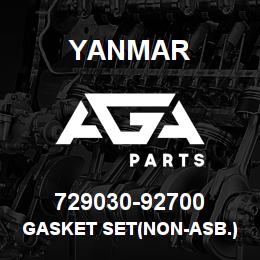 729030-92700 Yanmar GASKET SET(NON-ASB.) | AGA Parts