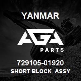 729105-01920 Yanmar SHORT BLOCK ASSY | AGA Parts