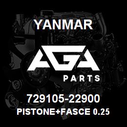 729105-22900 Yanmar PISTONE+FASCE 0.25 | AGA Parts