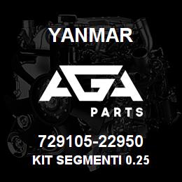 729105-22950 Yanmar KIT SEGMENTI 0.25 | AGA Parts