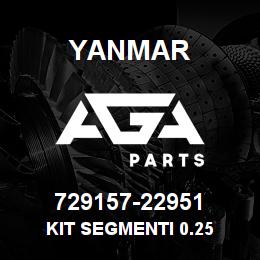 729157-22951 Yanmar KIT SEGMENTI 0.25 | AGA Parts