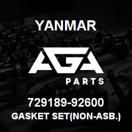 729189-92600 Yanmar gasket set(non-asb.) | AGA Parts