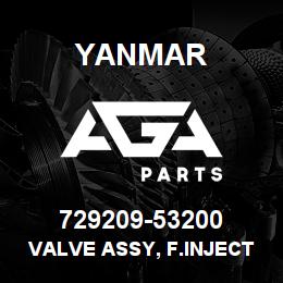 729209-53200 Yanmar VALVE ASSY, F.INJECT | AGA Parts