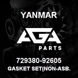 729380-92605 Yanmar GASKET SET(NON-ASB. | AGA Parts
