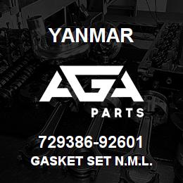 729386-92601 Yanmar gasket set n.m.l. | AGA Parts