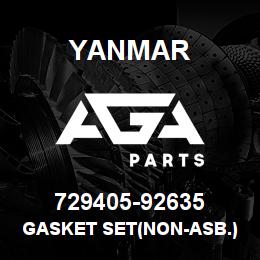 729405-92635 Yanmar GASKET SET(NON-ASB.) | AGA Parts