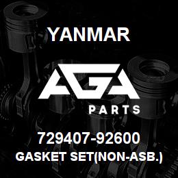 729407-92600 Yanmar GASKET SET(NON-ASB.) | AGA Parts