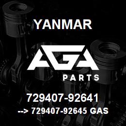 729407-92641 Yanmar --> 729407-92645 GASKET SET(NON-ASB.) | AGA Parts