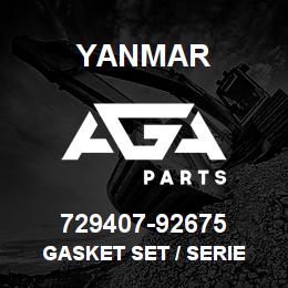 729407-92675 Yanmar GASKET SET / SERIE | AGA Parts