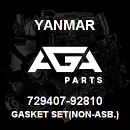 729407-92810 Yanmar GASKET SET(NON-ASB.) | AGA Parts