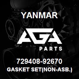 729408-92670 Yanmar gasket set(non-asb.) | AGA Parts