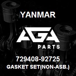 729408-92725 Yanmar GASKET SET(NON-ASB.) | AGA Parts