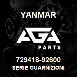 729418-92600 Yanmar SERIE GUARNIZIONI | AGA Parts