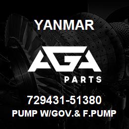 729431-51380 Yanmar PUMP W/GOV.& F.PUMP | AGA Parts