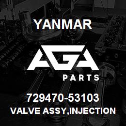 729470-53103 Yanmar VALVE ASSY,INJECTION | AGA Parts