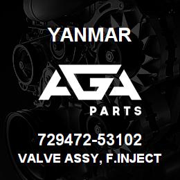 729472-53102 Yanmar VALVE ASSY, F.INJECT | AGA Parts
