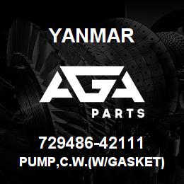 729486-42111 Yanmar PUMP,C.W.(W/GASKET) | AGA Parts