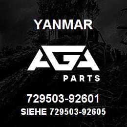 729503-92601 Yanmar siehe 729503-92605 | AGA Parts